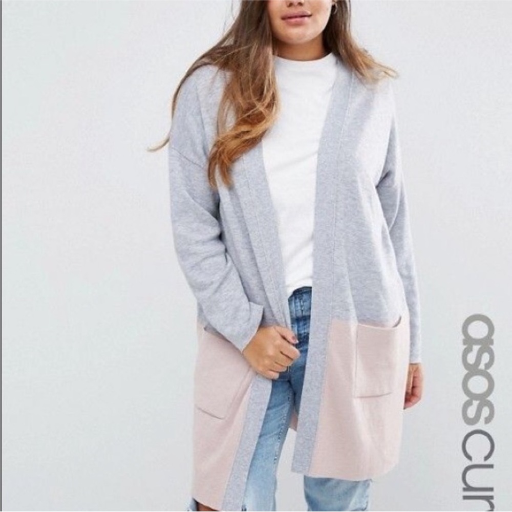 ASOS Color Block Open Cardigan - Picture 9 of 9